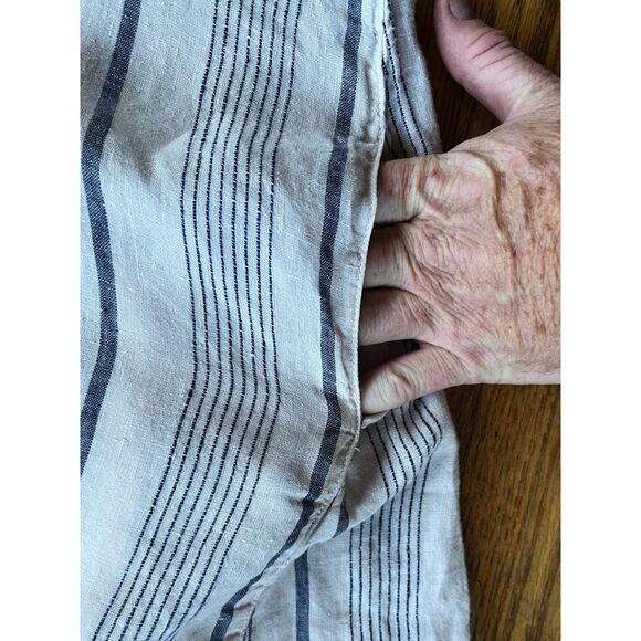 CP SHADES White Stripe Linen Sleeveless Pocket Mini Dress   Women's Size Medium - Picture 6 of 9